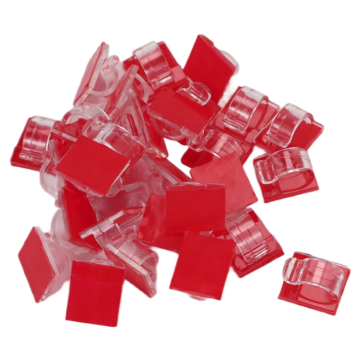 A03V Крючки для уличных гирлянд Зажимы 30 упаковок зажимов Прозрачный световой крючок с 30 водонепроницаемыми клейкими подложками