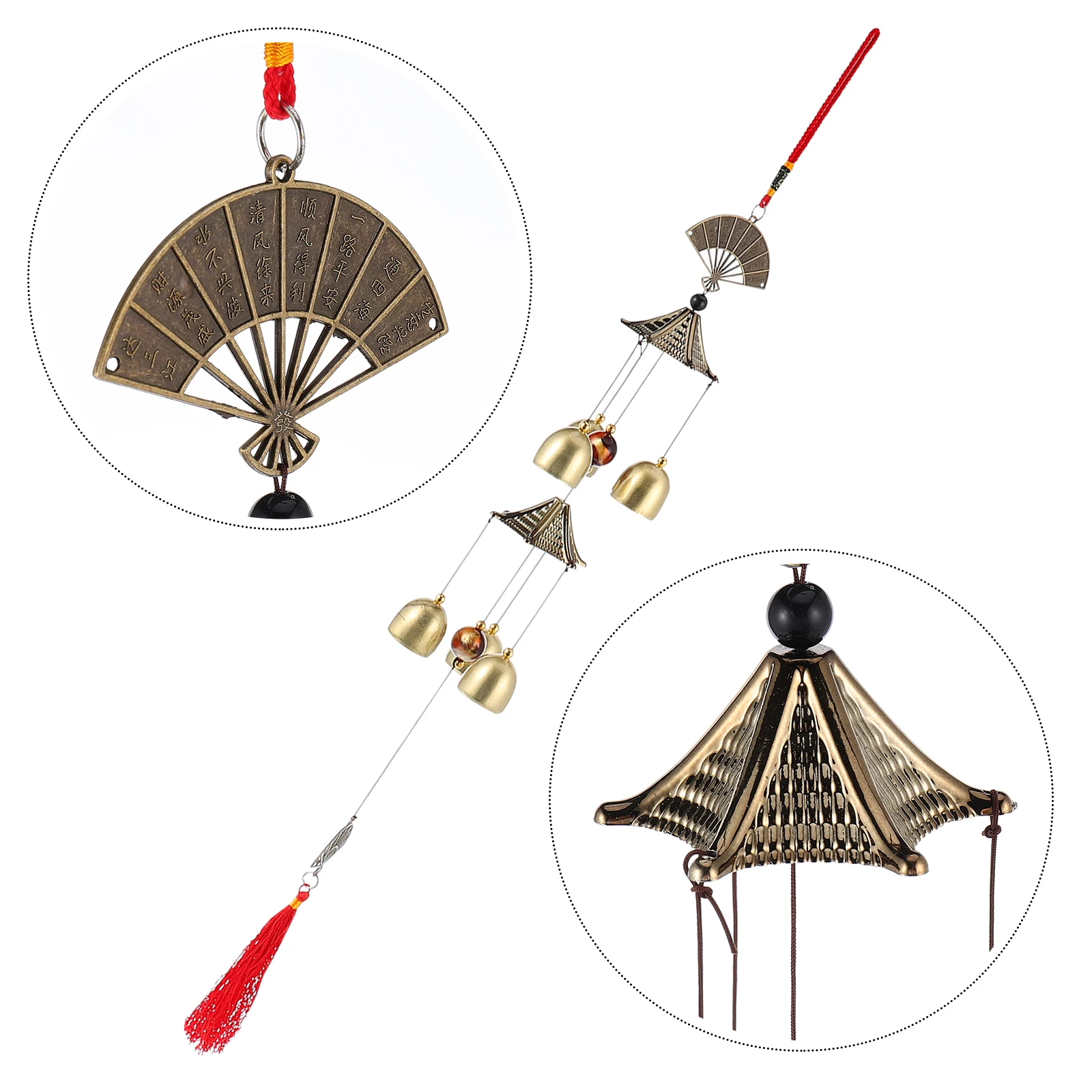 

Metal Wind Chime Hanging Chimes Decorative Retro Style Durable H made Clear Sound Outdoor