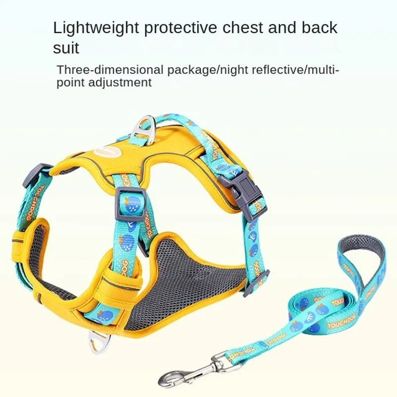 

Protective Adjustable Reflective Pet's Chest Strap Vest Small, Medium and Large Dogs Puppy Hand Holding Rope Dog Accessories