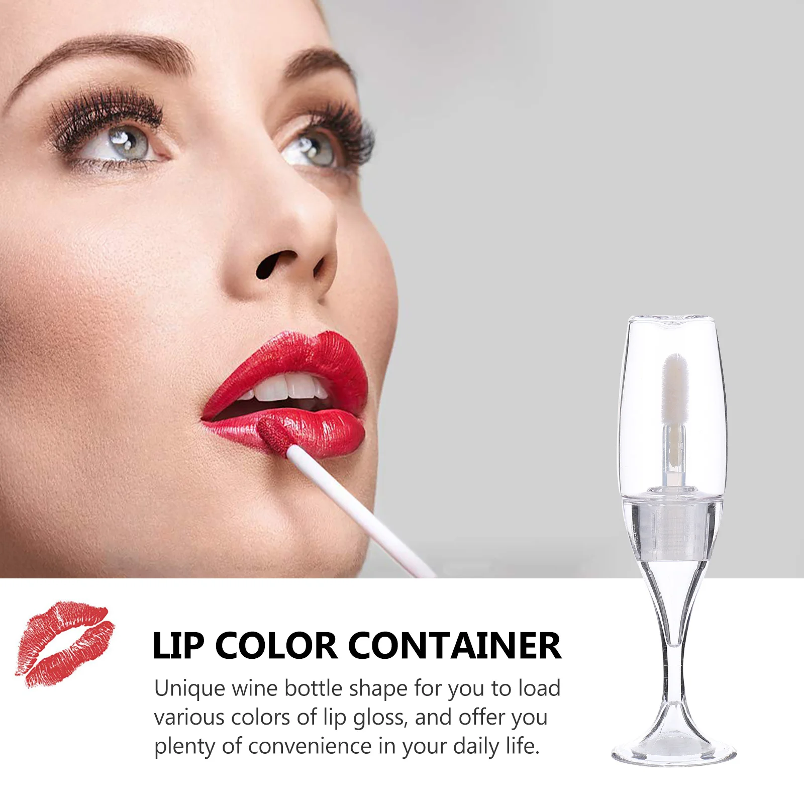 

8Pcs Unique Wine Glass Shaped Lip Gloss Tubes Washable Reusable Containers for Beauty Lip Gloss Tube Refillable Bottles