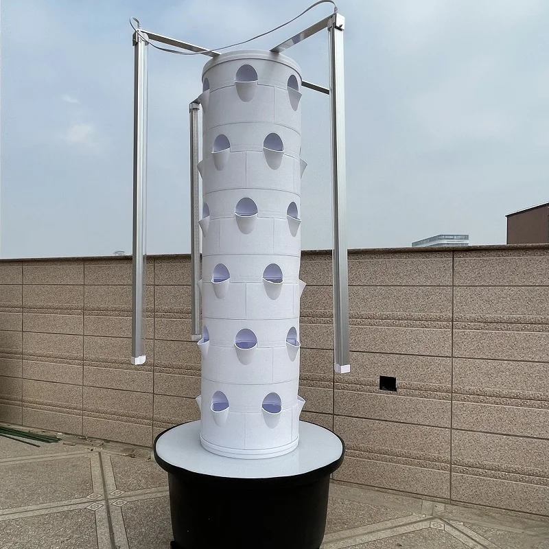 Vertical Aeroponic and Hydroponics System  Round Planting Tower Family Farm Indoor Greenhouse  aeroponic tower garden system