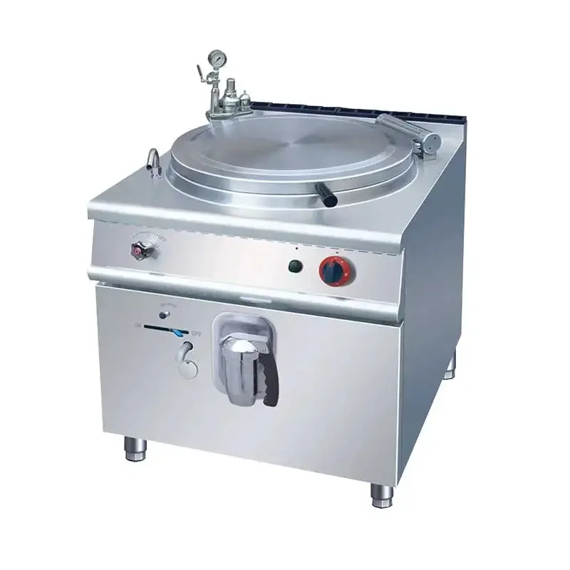 Commercial Catering Equipment 60L Gas Soup Kettle With Jacketed Boiling Pan for Sale Restaurant