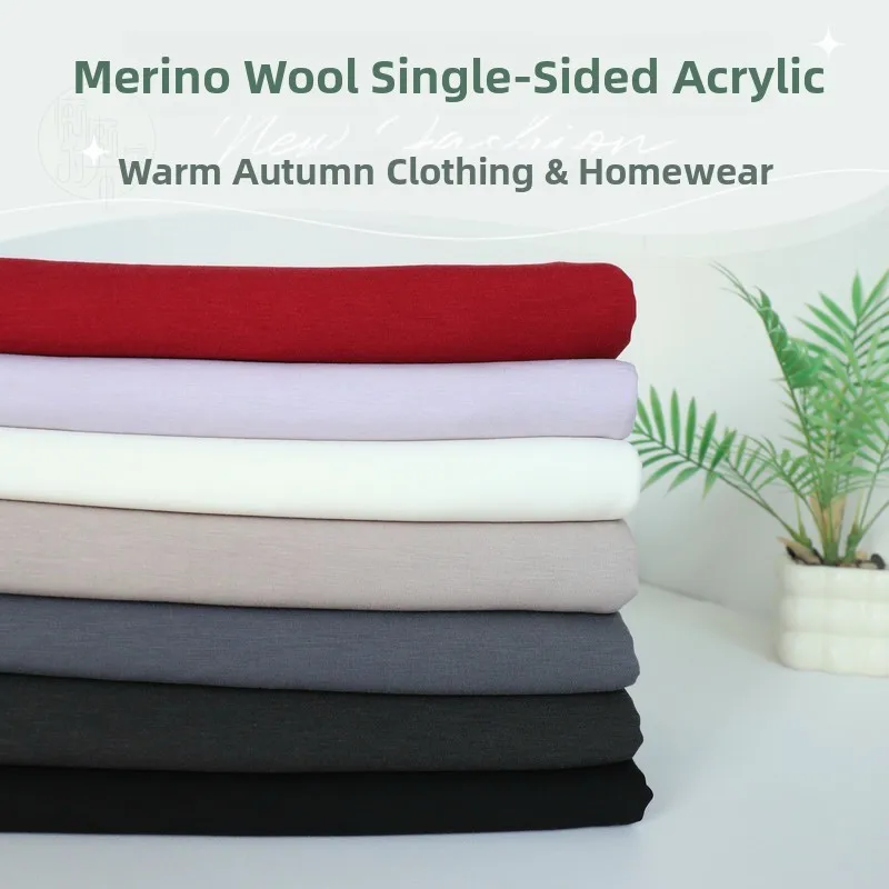 

Ubs Leftover Merino Wool Warm Single-sided Fleece Knitted Fabric Home Clothes Underwear Material Soft Cozy Autumn Winter Wear