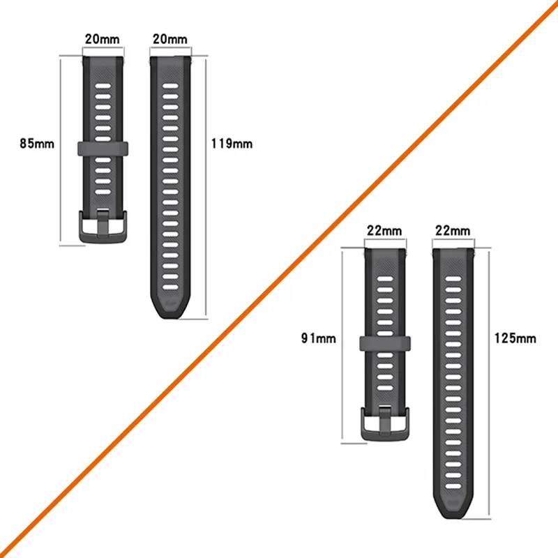 Sports Silicone Strap Band For Huami Amazfit Bip 3 Pro / Bip 5 / Bip 5 Unity / Active / GTS 2 3 4 mini 20mm 22mm Bracelet