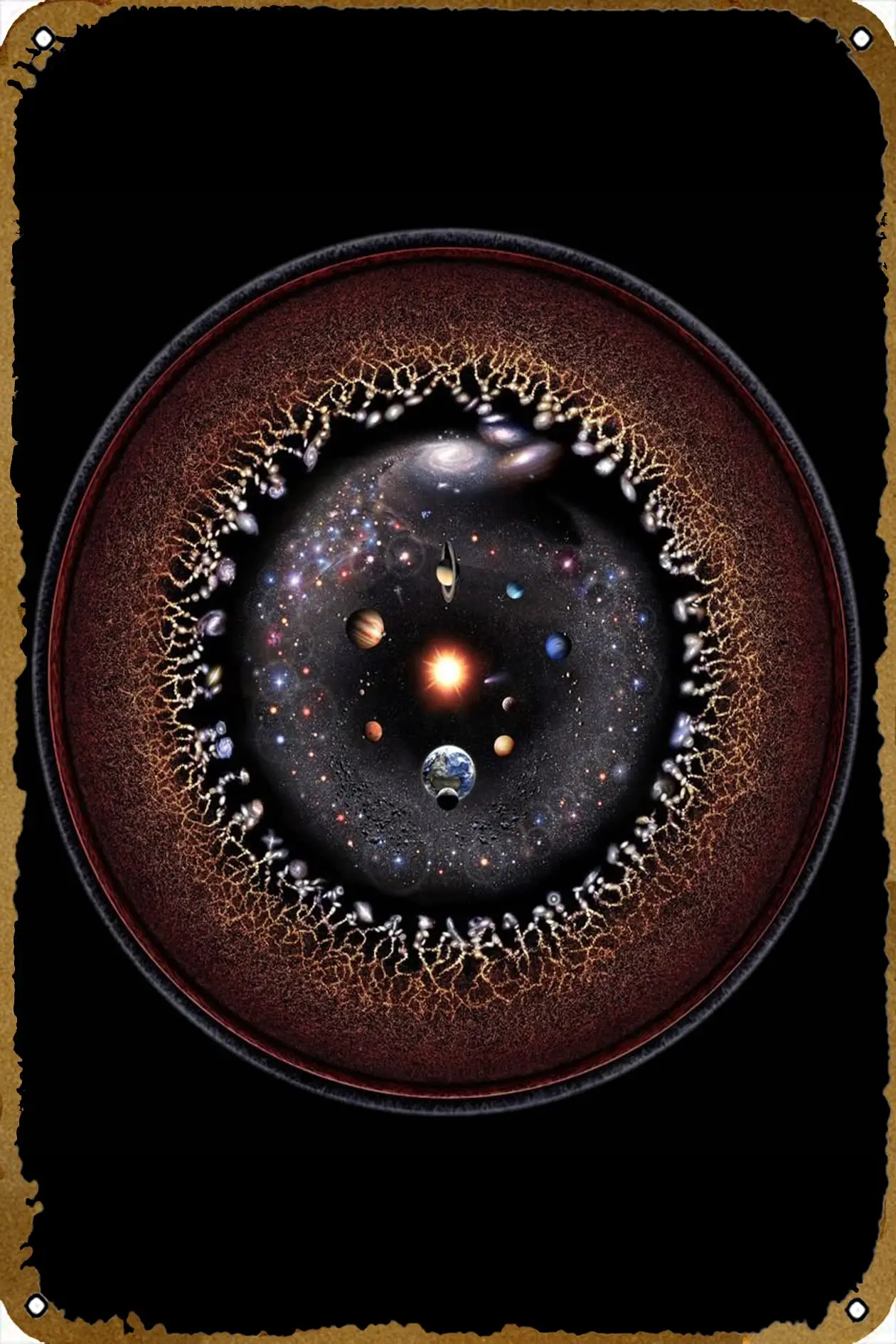 Observable Universe Poster Home Theater Bar Wall Decor Metal Tin Sign 12X8 Inches