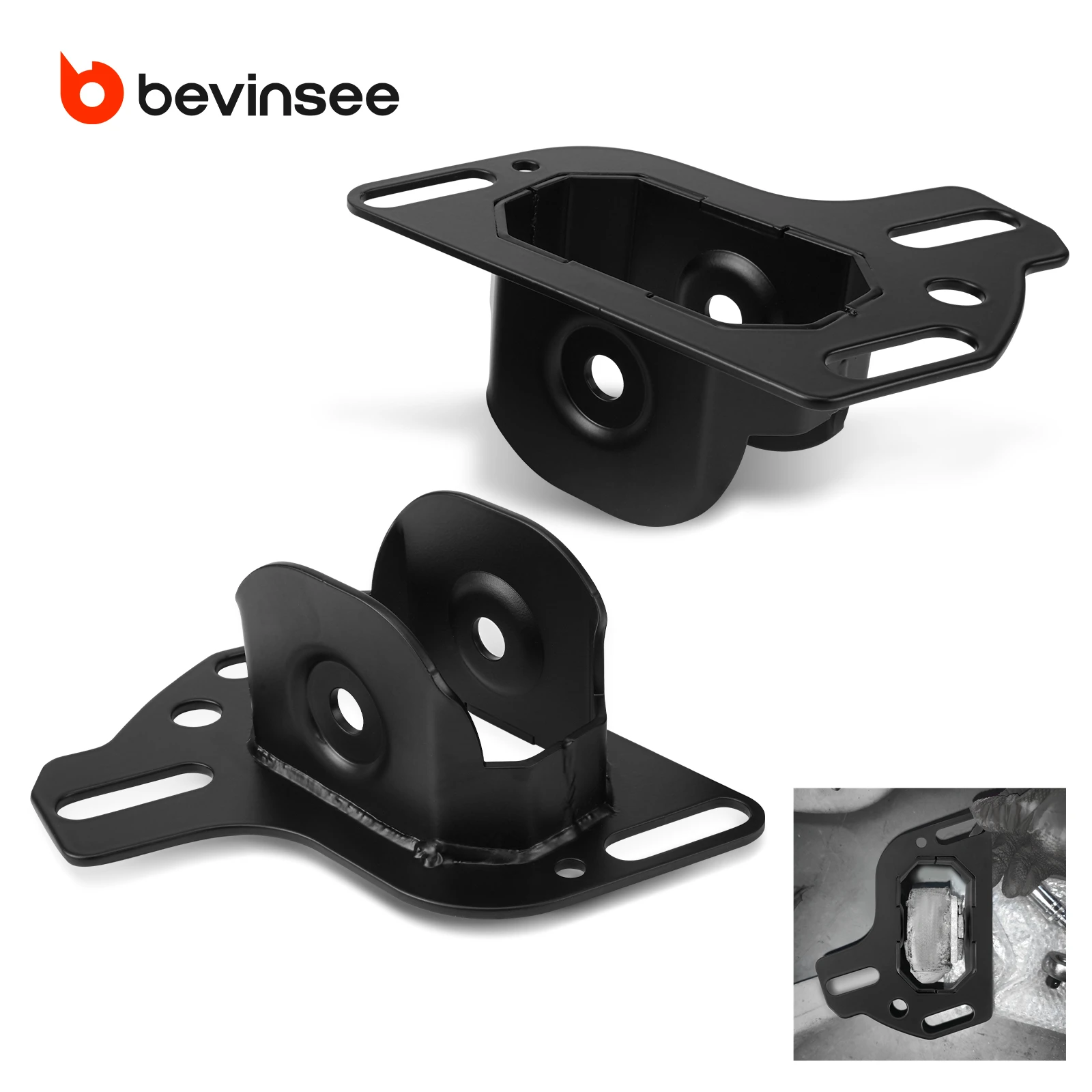 BEVINSEE – jeu de supports d'orteils arrière réglables, dérive pour BMW E46 E36 Z4 E85/E86 E89, remplacement pour 33303411877, 33303411878, 33301096602, 33301096601