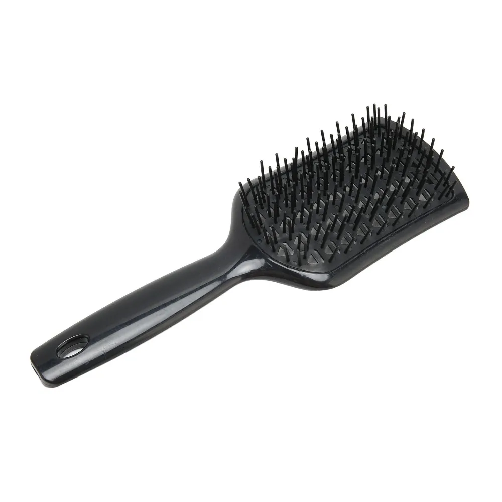 Professional Vent Hair Brush Anti-Tangle Fast Blow Drying Paddle Detangling Brush Black Breathable Construction