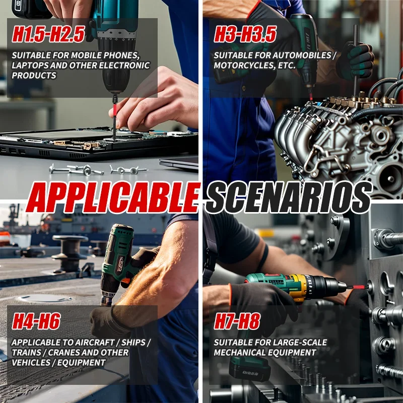 20PCS 50/75/100mm Hex Head Allen Wrench Bit Set Magnetic Screwdriver Drill Bit Metric Imperial SAE Quick Release 1/4 Hex Shank