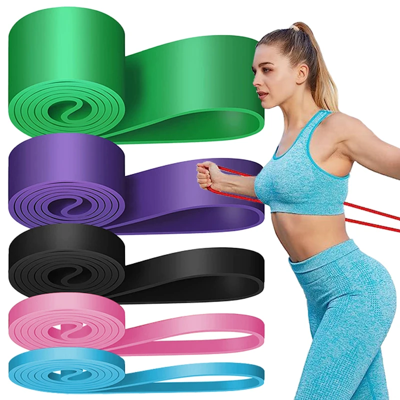 

Gym Equipment Resistance Bands Elastic Fitness Bands Sport Exercise At Home Bodybuilding Rubber Leagues Portable Body Building