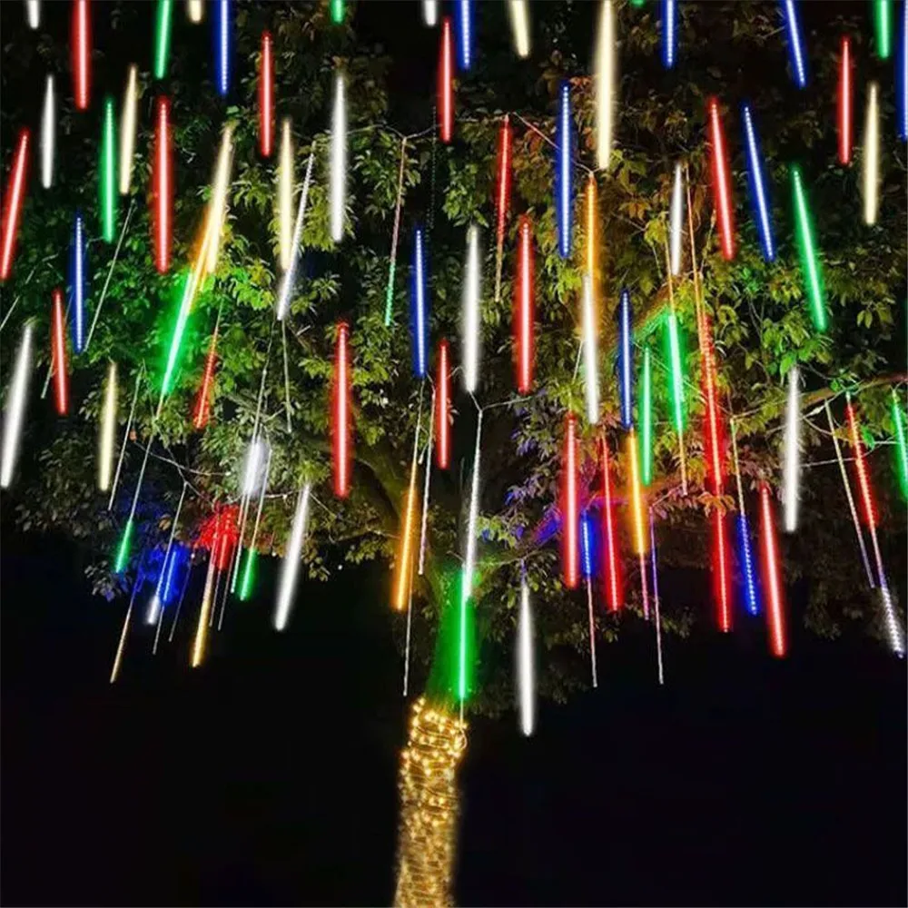 

EU/US Plug LED Meteor Shower String Lights Fairy Halloween Christmas Holiday Wedding Decor Christmas Tree Garden Decor Navidad