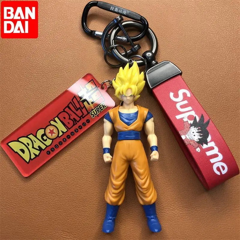 

В наличии Bandai Драконий жемчуг Обезьяна Король супер сайян Мультфильм Премиум Изысканный Мужской автомобиль брелок Модель декоративные подарки