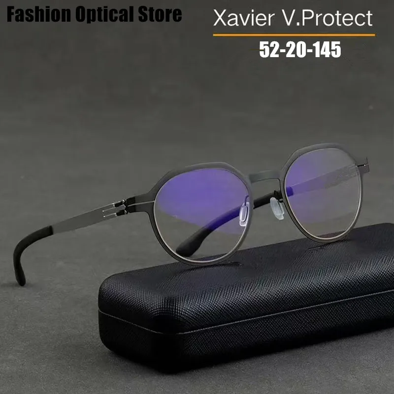 

Germany Berlin Brand Stainless Steel Ultralight Glasses Frame Men Round Fashion High Quality Eyeglasses Women Spectacles Frames