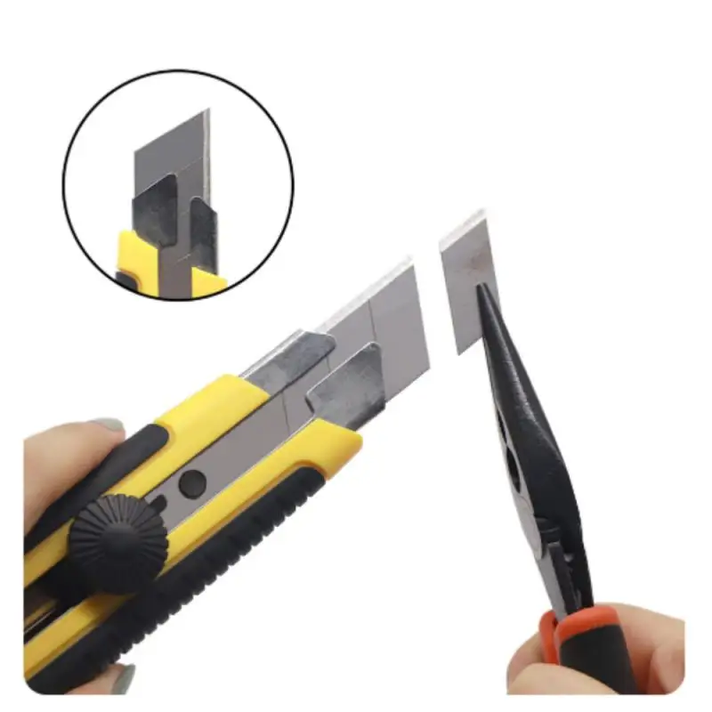 

25mm Utility Knife SK5 Stainless Steel Blade Retractable Knife Box Cutter Snap-off Pocket Utility Knives Cut Rope Paper