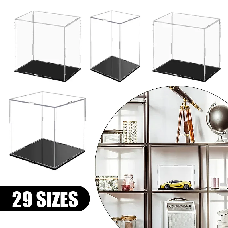 Acrylic Display Case for Collectibles Assemble Clear Acrylic Box Protection Showcase for Figures Organizing Toys 29 Size