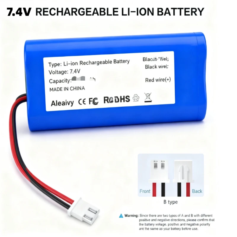 

Quality Cells 7.4V 18650 Rechargeable Battery Pack 3000mAh Overcharge Protection for Megaphone GPS Device Electronics