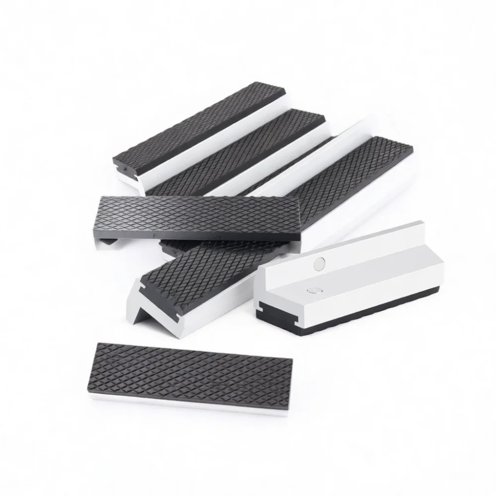 Soft Rubber Vise Jaw Pads Protective Inserts For Bench Vise Anti Marring Clamping Covers Precision Engineering Tools