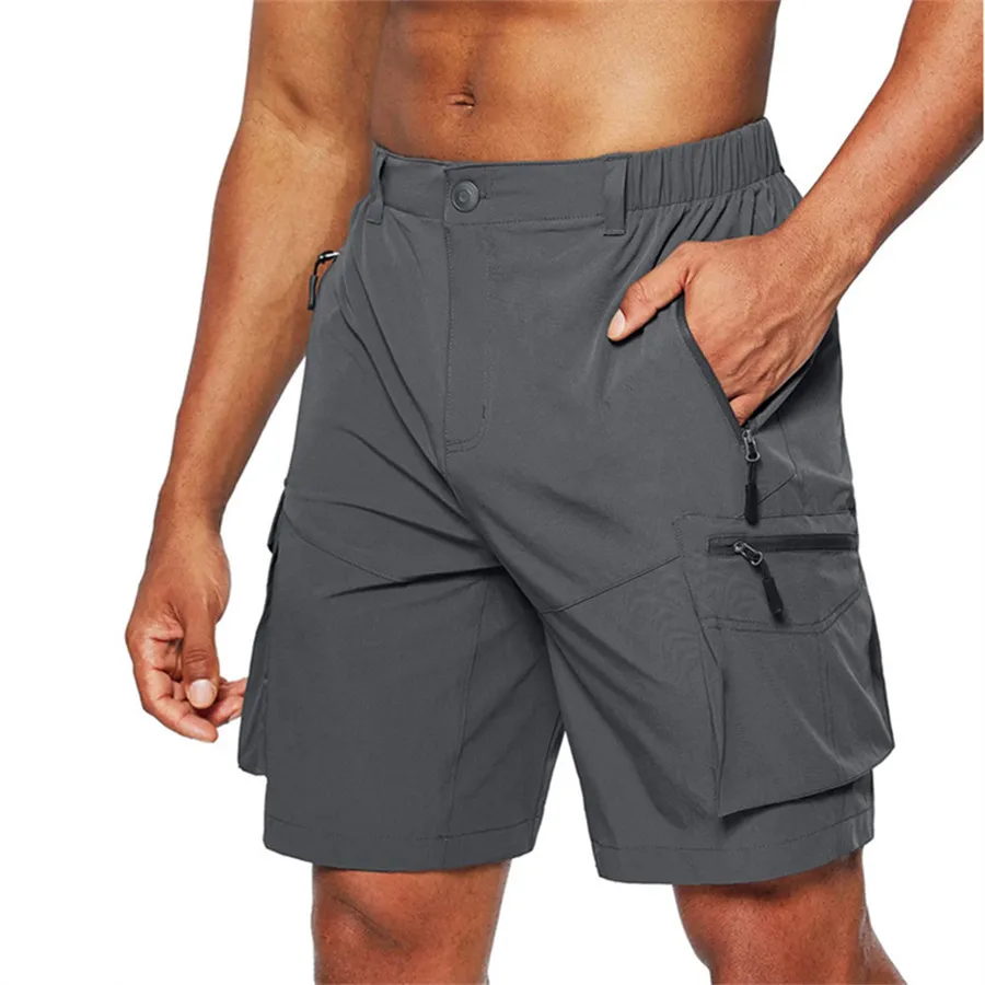 

Летние быстросохнущие шорты-карго, мужские повседневные спортивные шорты для кемпинга и пешего туризма, дизайнерские рабочие шорты с несколькими карманами для мужчин