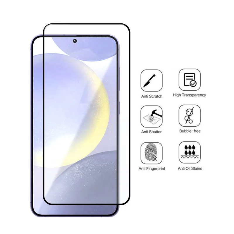 Screen Protector For Samsung Galaxy S24 Plus S24 Tempered Glass 9H Narrow Edge Film For Samsung S24Plus S24 Soft Camera film