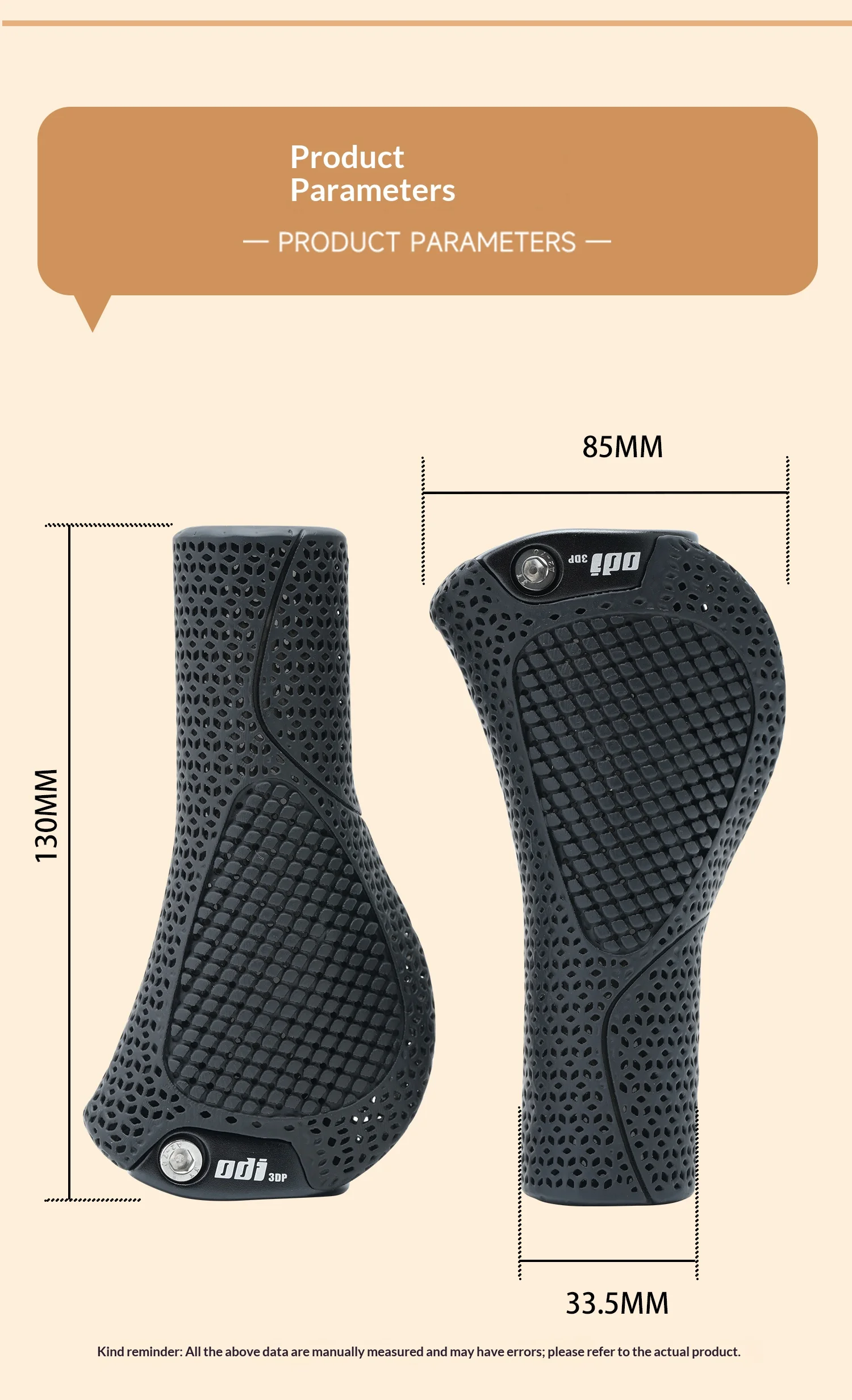 ODI OC2 3D-gedruckte E-Bike-Lenkergriffe, ergonomisch, breite Handballenauflage, rutschfest, stoßdämpfend, hohler Legierungsverschluss für MTB-Rennräder – Detail 19