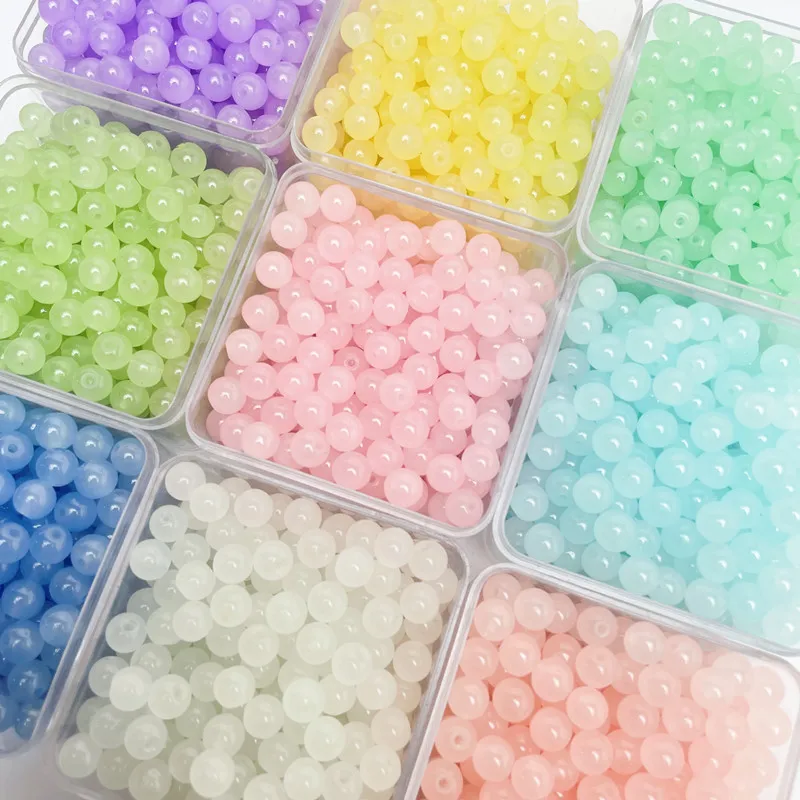100pcs/lot 8mm Solid Color Glass Beads, Beading and Jewelry Making Essentials,Trendy DIY Craft Supplies for Handmade