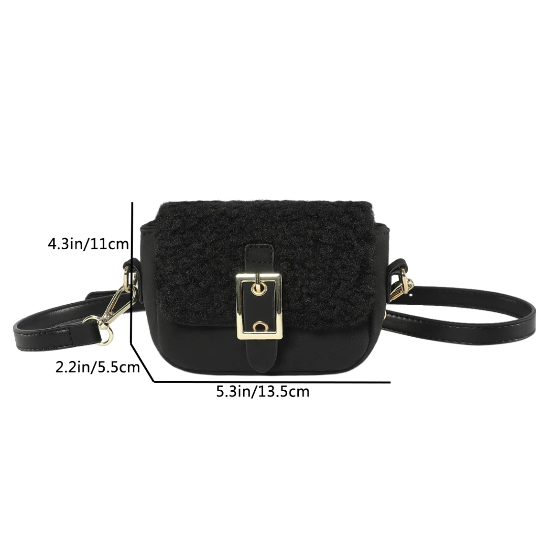 Modna damska torba typu Sling Mini zamszowa torba Crossbody luksusowa portmonetka szminka wełna jagnięca torba na ramię marki Bolsos Mini torebka