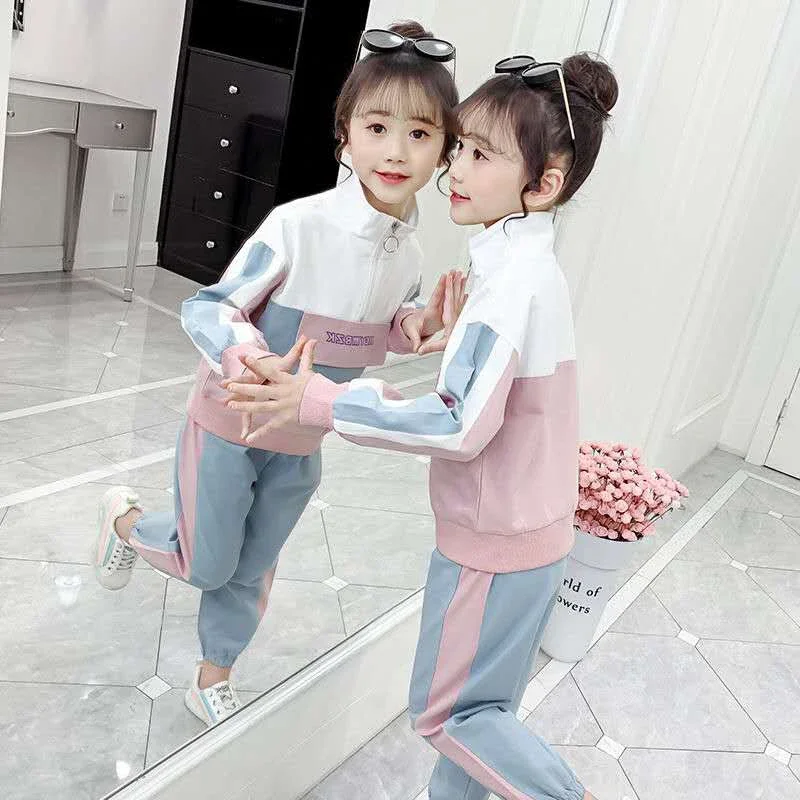 Girl Sports Suit Kids Coat +pants 2pcs Children Clothing Outfit Sets for Girls Spring Autumn