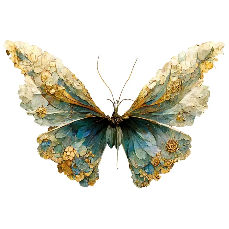 Shimmery Blue Butterfly Waterproof Temporary Tattoo Sticker - Unique Party & Holiday DIY Decorations, Fast Shipping