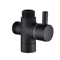 G1/2 pollici 3 vie in ottone deviatore valvola T-adapter convertitore nero per doccia rubinetto acqua connettore rubinetto del bagno separatore acqua