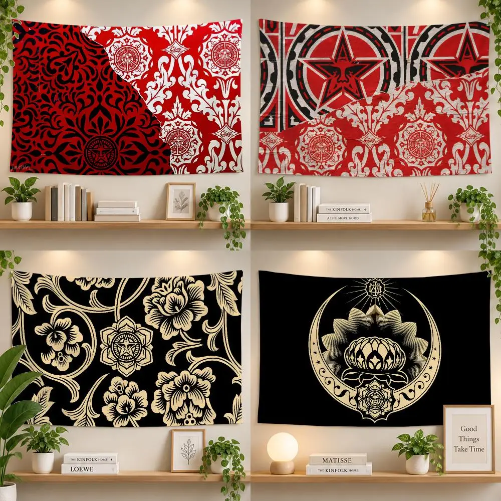 Art Shepard Fairey Urban Graphic Style Flags Personalized Banner Flag Room Dorm Camping Picnic Garage Bar Outdoor Wall Decor