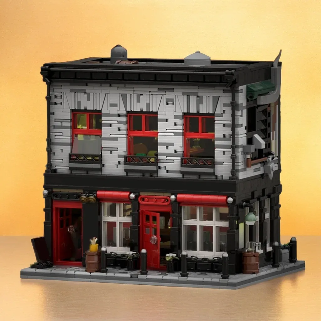 2285pcs MOC O Aken Barrel DramShop Model Building Blocks Architecture Toys Christmas Gift Birthday DIY Creative Kids Assemble