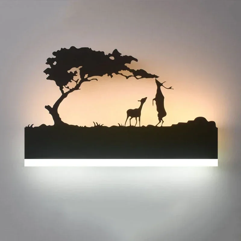 Nordic Modern LED Elephant Wall Lamp Animal Sconce Minimalist Indoor Lighting for Bedroom Living Room Fixture Floor