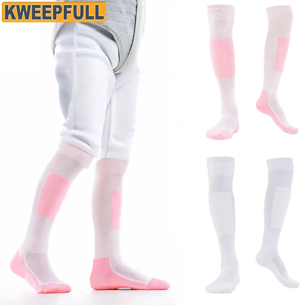 

1 пара носков для фехтования для сабли и гольфов из фольги, удобные поддерживающие спортивные чулки для взрослых, детей и молодежи