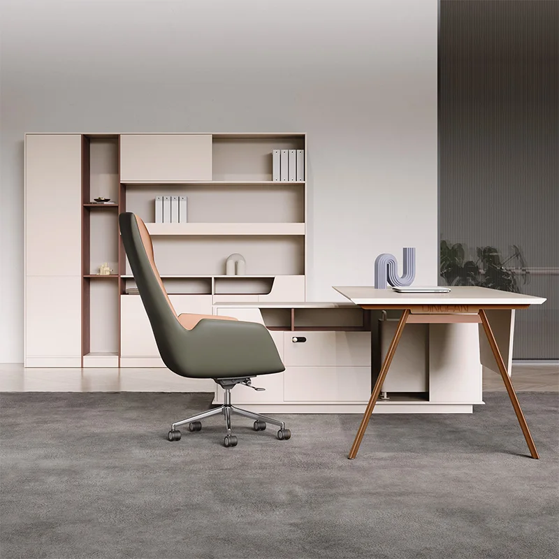 

Simple modern manager female boss table and chair combination bench office single supervisor table household light luxury