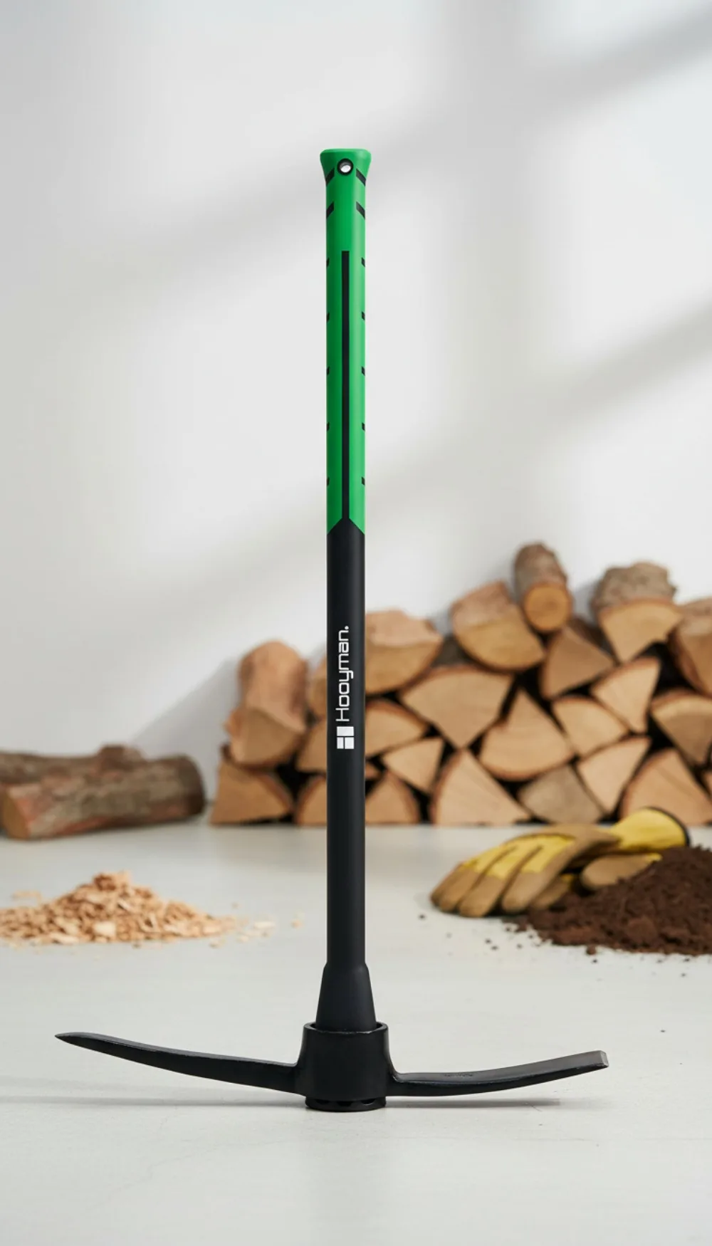 Mattock شديد التحمل مع رأس فولاذي مزورة، ومقبض من الألياف الزجاجية، وقبضة غير قابلة للانزلاق للبستنة والمناظر الطبيعية والعمل في الهواء الطلق #1