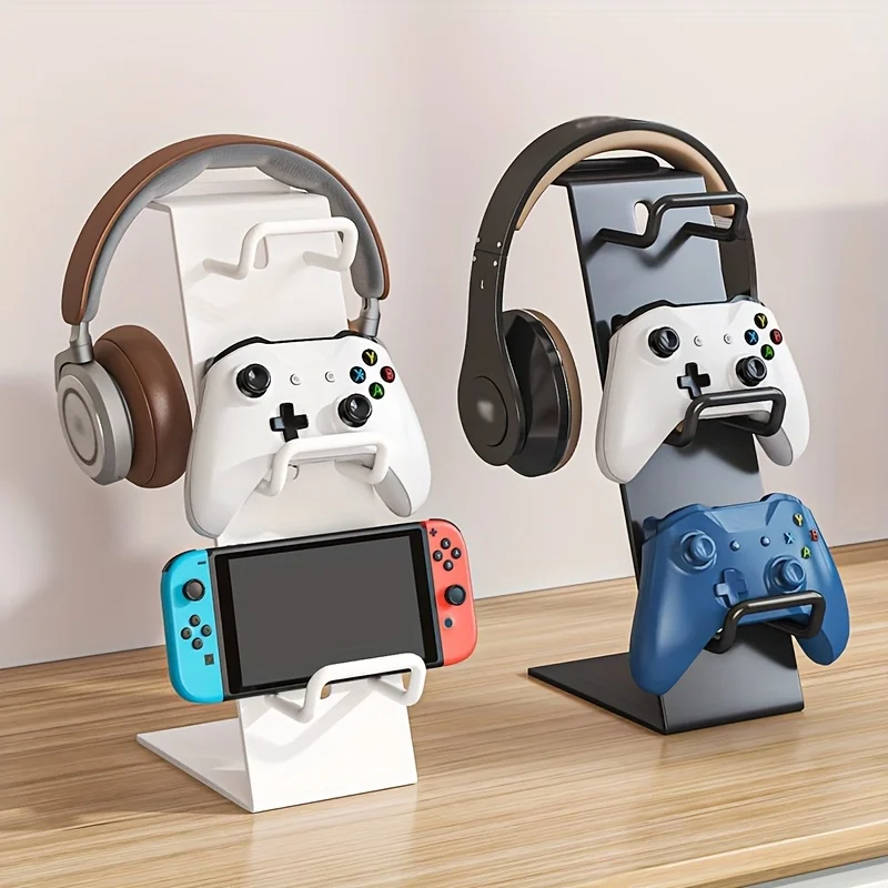Soporte de pantalla para controlador de juego de 3 niveles para Xbox Series X, Xbox, 360, Ps5, Ps4, Switch, Nintendo, Steam, auriculares para juegos