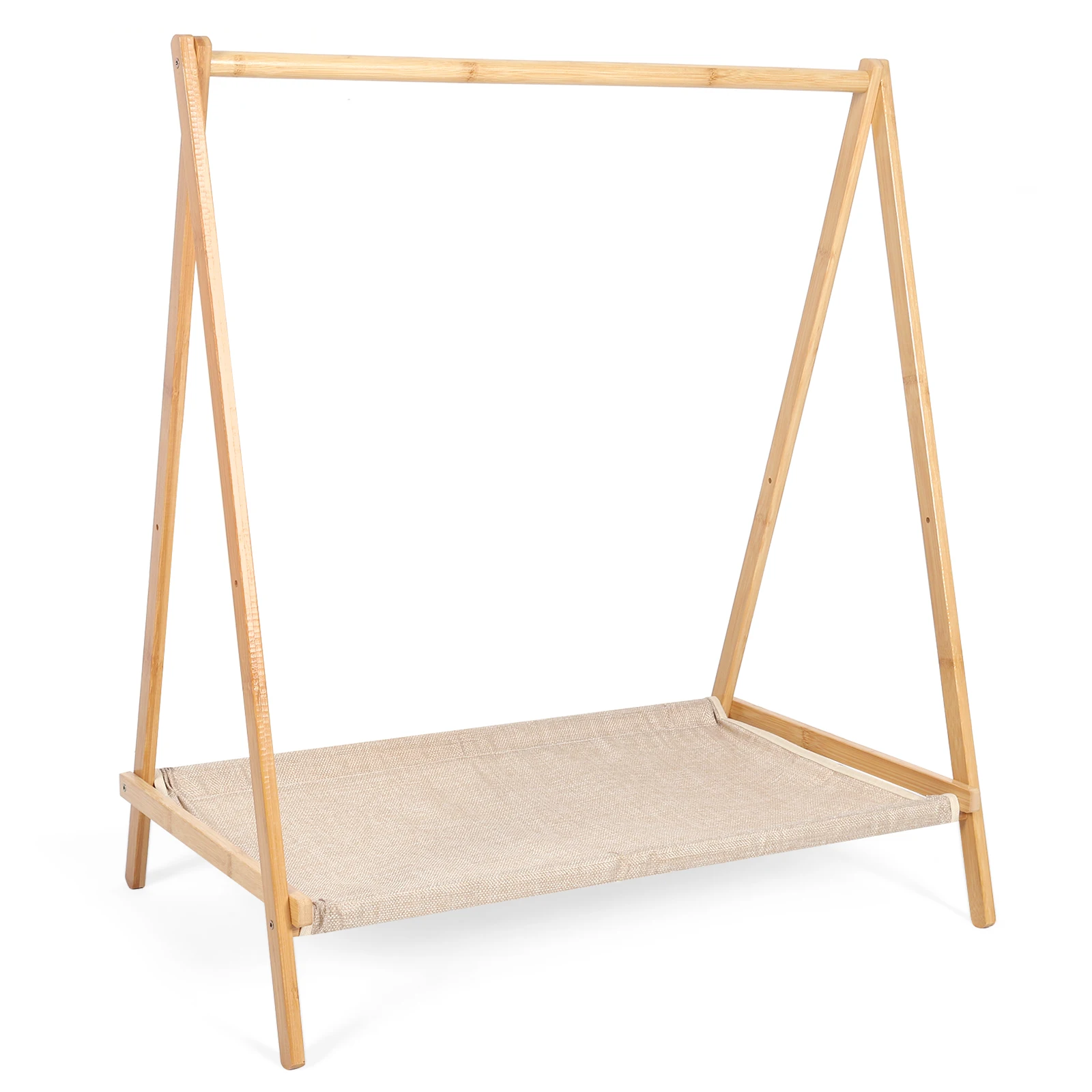 

Wood Clothes Rack Foldable Garment Rack Portable Clothing Storage Organizer Shelves for Hanging Clothes Coats Skirts Shoes Bags