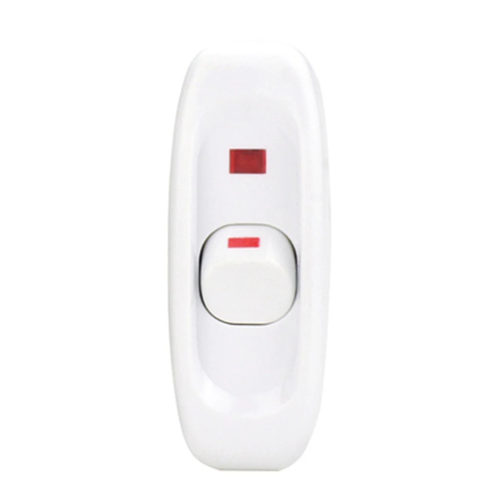 Household Bedside Lamp AC 250V 10A Inline ON/OFF Table Cord Indicator Desk Light With LED Indicator Light