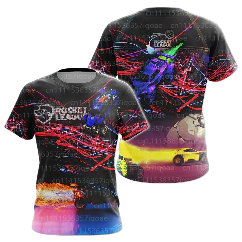 Best-selling Rocket League Game T-shirt 3D Printed Men's and Women's Casual and Fashionable Short-sleeved Breathable Sporty Tops