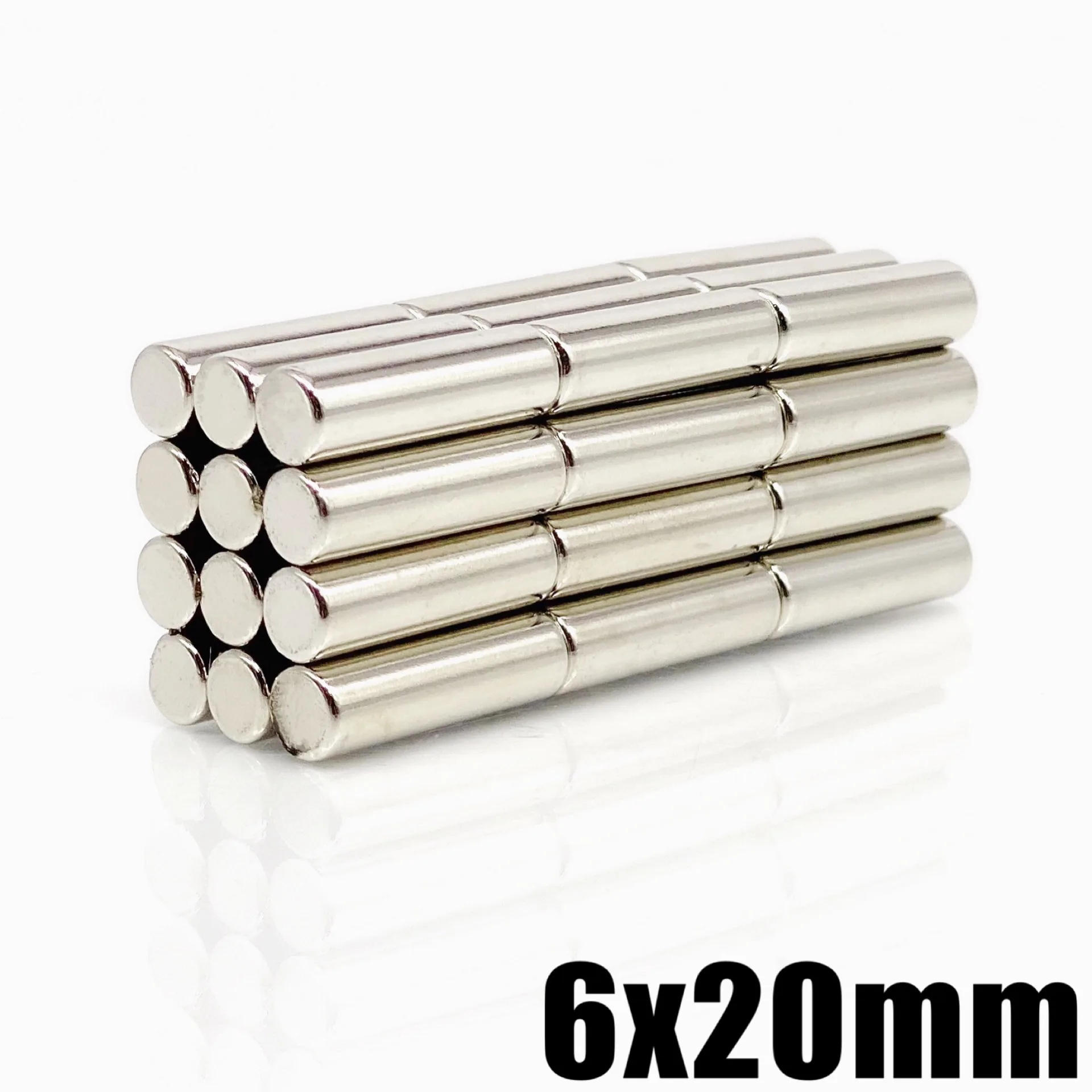 1-100Pcs 6x20 mm Powerful Magnets 6mmx20mm Permanent Small Round Magnet 6x20mm Neodymium Magnet Super Strong 6*20 mm N35