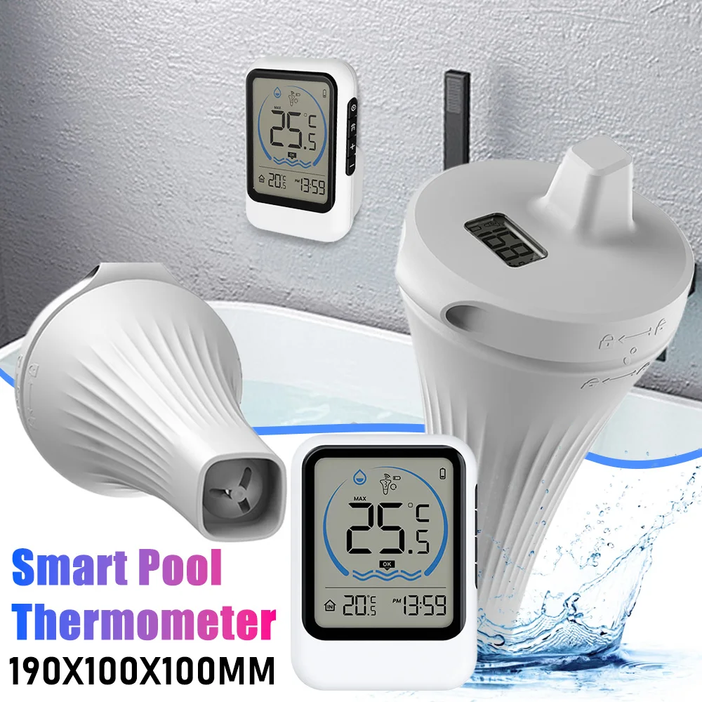 

Smart Pool Floating Thermometer Digital Pool Thermometer Wireless Waterproof Pool Temperature Monitor Swimming Pool Accessories