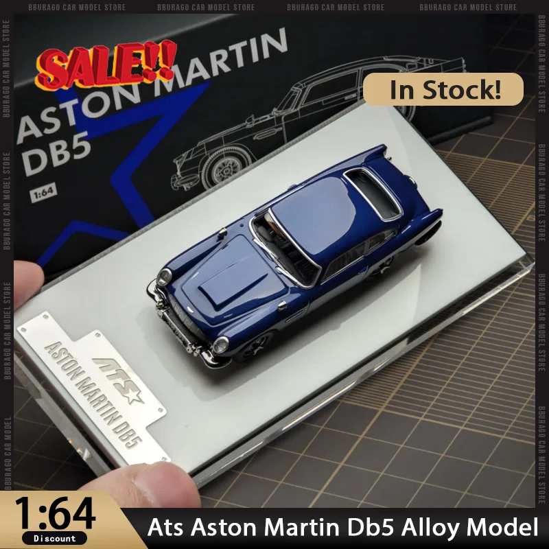 

New In Stock Ats 1:64 Aston Martin Db5 Alloy Limited Edition Diecast Car Model Collection Diecast Ornaments Custom Toys Kids