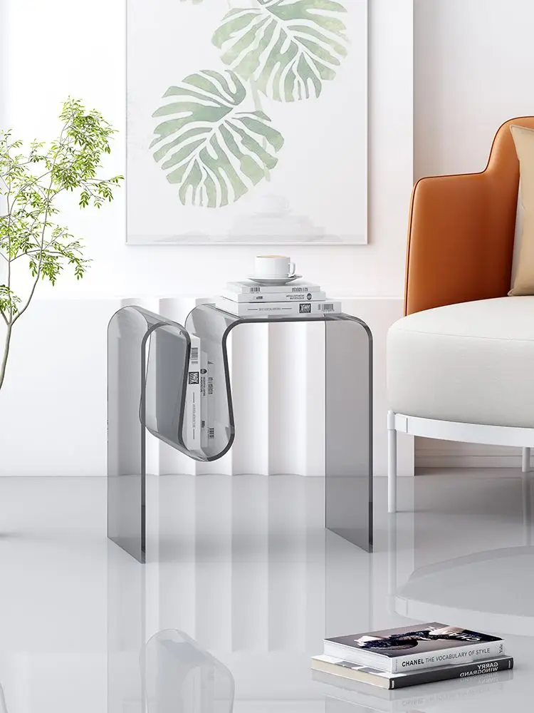 Mesita de noche de acrílico transparente para dormitorio, mesita de noche de diseño moderno, decoración del hogar, tamaño personalizado