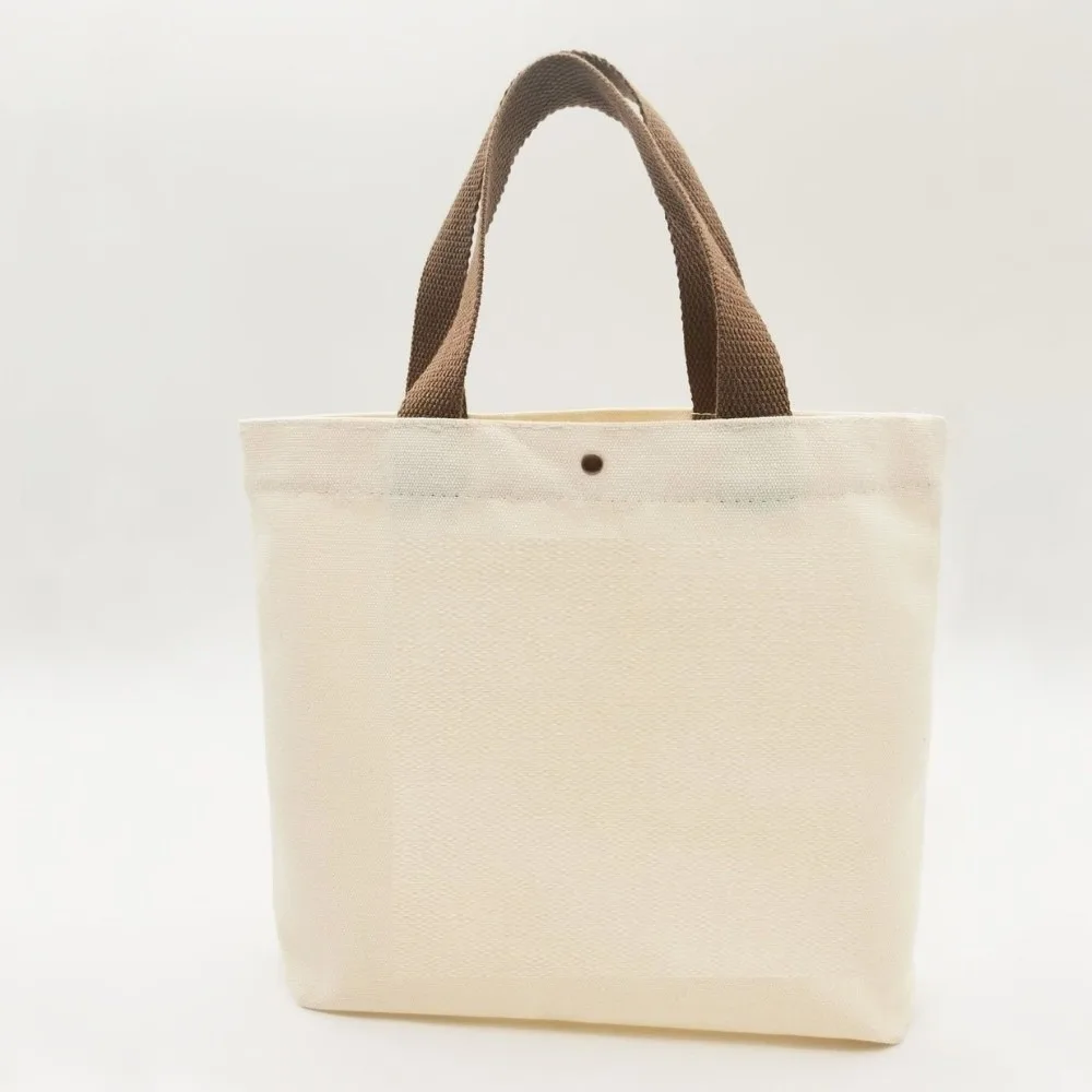 

Новая холщовая сумка с пряжками, однотонная мини-сумка-тоут, сумка для покупок с возможностью нанесения собственного рисунка, для пикника