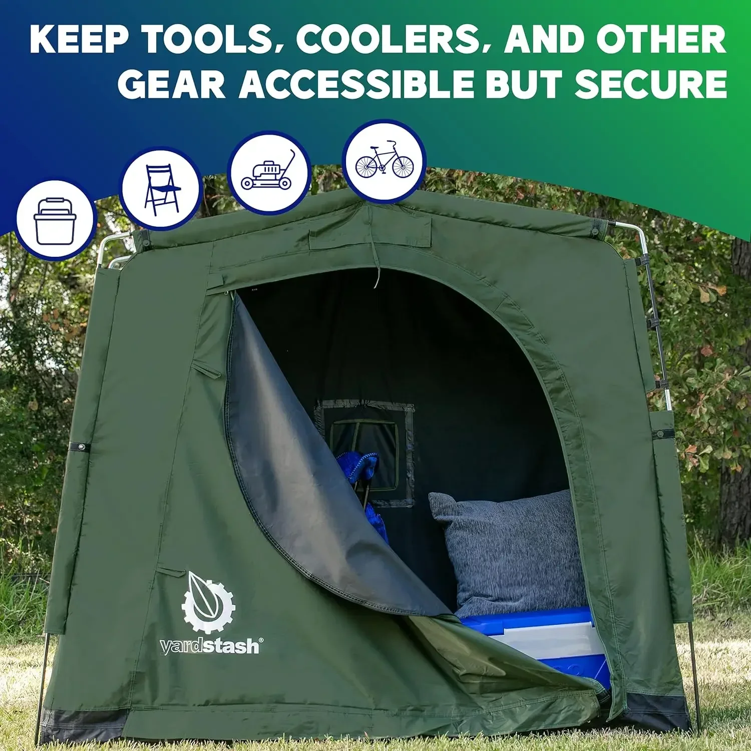 

Bike Storage Tent Lightweight, Outdoor, Portable Shed Cover for Bikes, Lawn Mower, Garden Tools for Waterproof, Durable