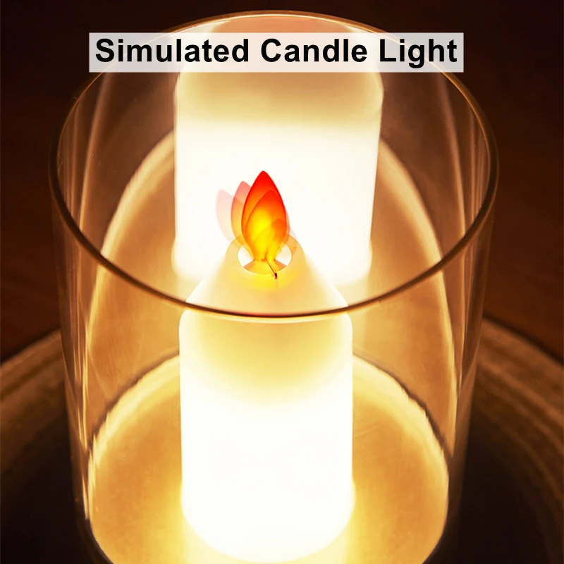 Lampe à bougie de simulation créative avec batterie aste, lampe de table, lampe de chevet, décoration de restaurant, chambre à coucher