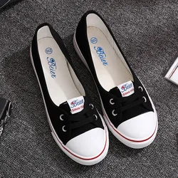 Scarpe da donna appartamenti femminili traspiranti da donna Casual in tela scarpe sportive poco profonde Sneakers da donna Sneakers comode di moda