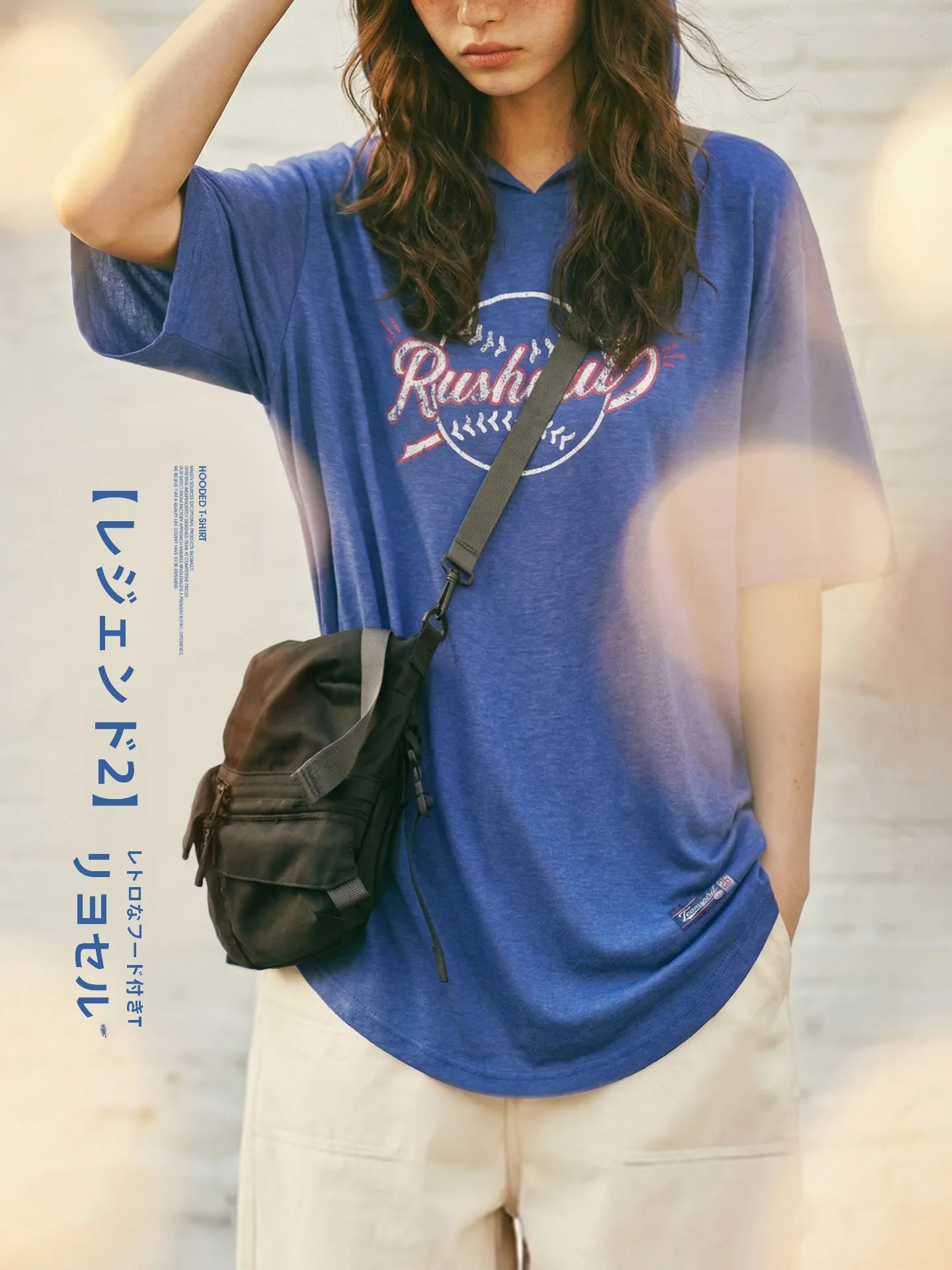 

Женская летняя футболка Maden в стиле ретро с принтом, свободного кроя, из лиоцелла, с коротким рукавом и капюшоном, в американском стиле, стандартной длины