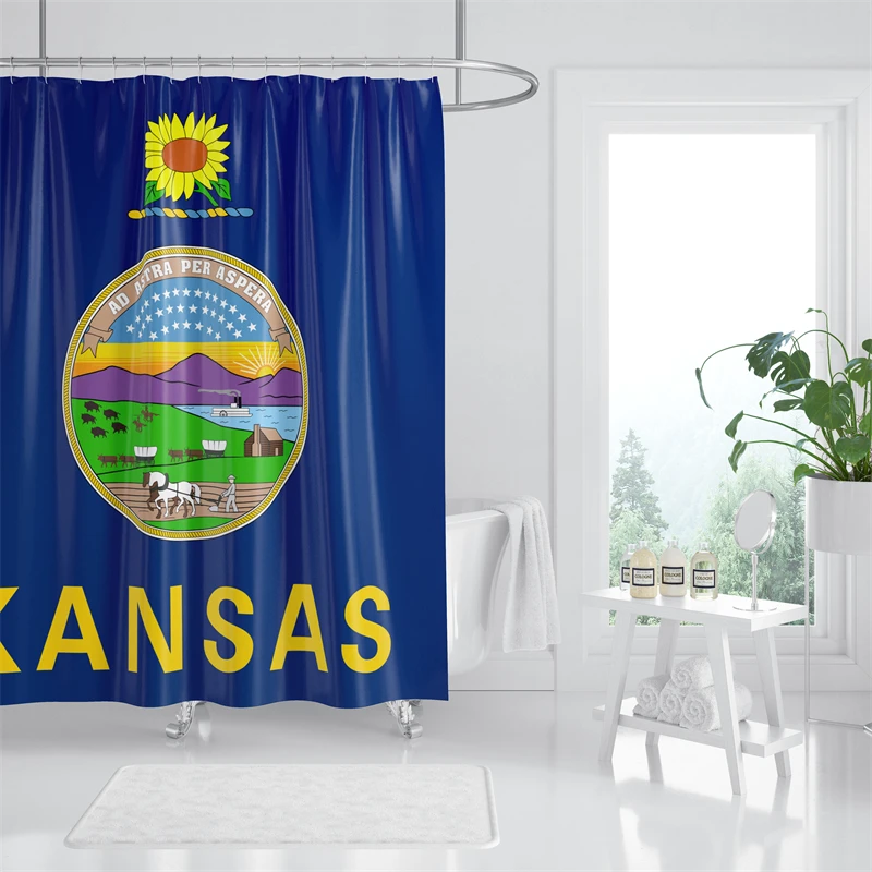 

Aertemisi Kansas Shower Curtain Set with Grommets and Hooks for Bathroom Decor