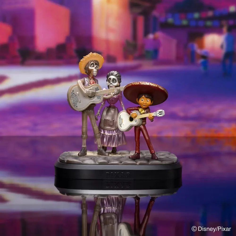 12CM Disney Pixar Coco Storyteller Miguel Hector Imelda Toy Statue Figure Remember Me Set Gift for Kids