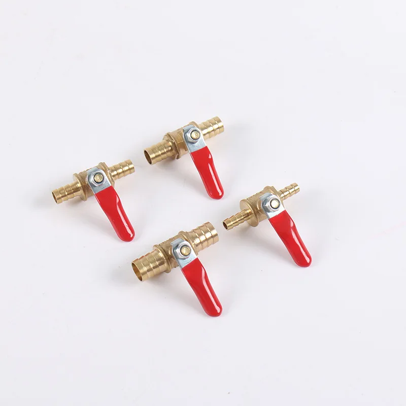 1/4 6mm 8mm 10mm12mm Kugel Wasserhahn Absperrkugelhahn Schlauchtülle Inline Wasser Öl Luft Gas Kraftstoffleitung Kleines Messingkugelhahn – Detail 1